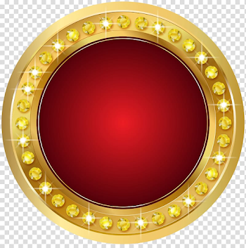 Gold Scalable Graphics , Seal Gold Red , round gold-colored and ...