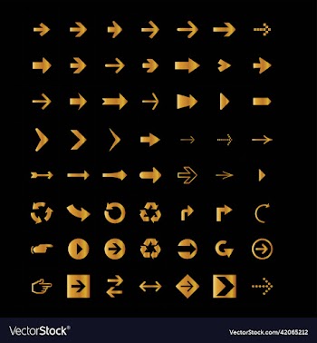 gold segd arrow symbols icons