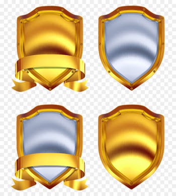 Gold Shield Stock photography Metal Royalty-free - Variety Golden Shield 
