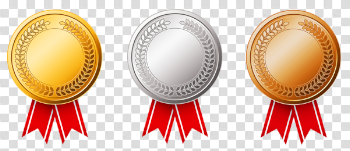 Gold Silver And Bronze Medals PNG Image Background