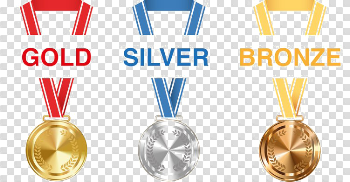 Gold Silver And Bronze Medals PNG Picture