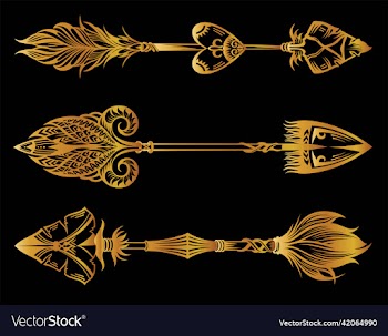 gold sketch arrows