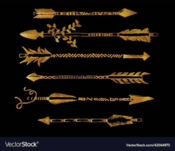 gold sketch decorative arrows