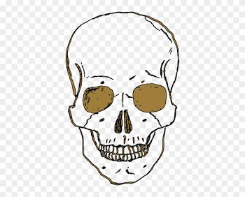 Gold Skull Clip Art - Skull Clipart Transparent Background
