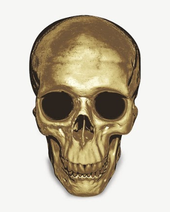 Gold skull collage element, isolated | Free PSD - rawpixel