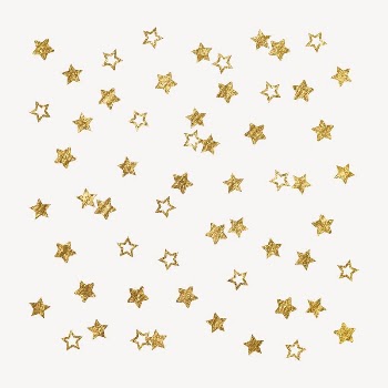 Gold sparkly stars clipart, aesthetic | Free Vector - rawpixel