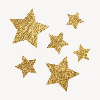 Gold sparkly stars clipart, aesthetic | Free Vector - rawpixel