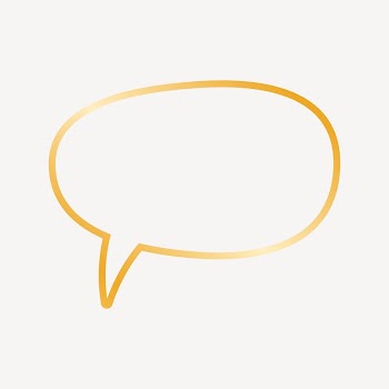 Gold speech bubble clip art | Free Vector - rawpixel