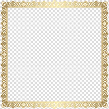 Gold square template, Square Area Text frame Pattern, Border Frame Gold transparent background PNG clipart