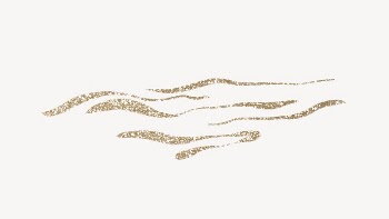 Gold squiggle ink brush, abstract | Free Photo - rawpixel