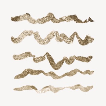 Gold squiggle ink brush, abstract | Free Photo - rawpixel