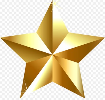 Gold Star Clip art - Eighty-one Army pentagram element 