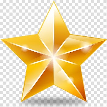 Gold star illustration, Bright Star Christmas transparent background PNG clipart