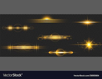 gold stars glow effect glowing lights