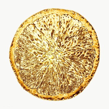 Gold tangerine orange sticker design element | Free  transparent png - 2355361