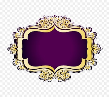 Gold Text box Computer file - Gold pattern purple text box 