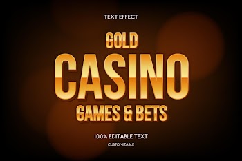 Gold text effect Free Vector