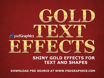Gold text effects in Photoshop
