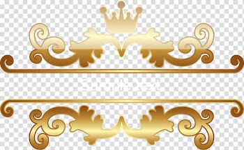 Gold text frame, Motif Crown Vecteur, Gold pattern transparent background PNG clipart
