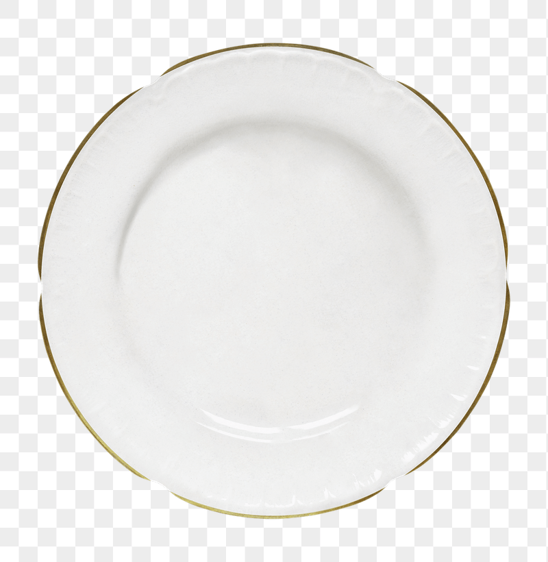 Gold trim plate png sticker, | Free PNG - rawpixel