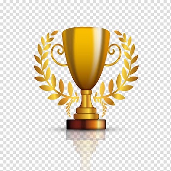 Gold trophy illustration, Trophy Gold medal Award Prize, golden trophy transparent background PNG clipart
