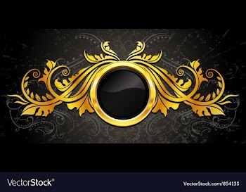 Gold vintage emblem vector image