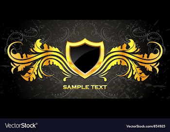 Gold vintage emblem vector image