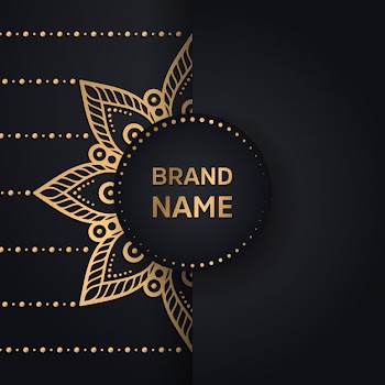 Gold vintage greeting card on a black background Free Vector