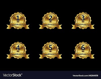 gold warranty badge design collection various