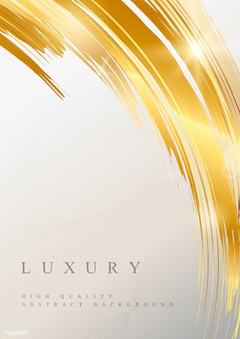 Gold wave abstract background illustration | Free stock vector - 564571