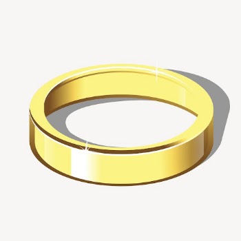 Gold wedding ring clipart, collage | Free PSD - rawpixel