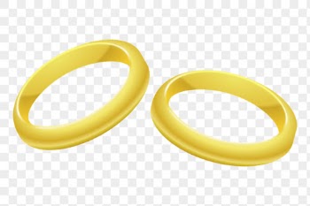 Gold wedding rings png sticker | Free PNG - rawpixel