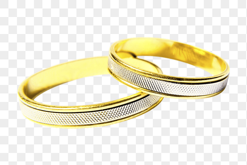 Gold wedding rings png sticker, | Free PNG - rawpixel