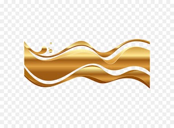Gold Wind wave Painting Solid geometry Pattern - Gold Ribbon Waves 
