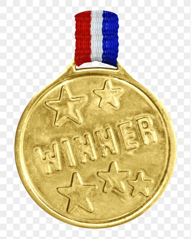 Gold winner medal png sticker, | Free PNG - rawpixel