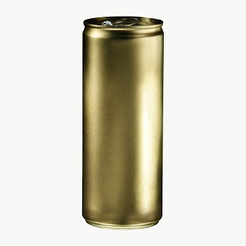 Golden aluminium soda can with copyspace  | Free  transparent png - 2315760