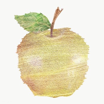 Golden apple watercolor style overlay | Free  transparent png - 2341532