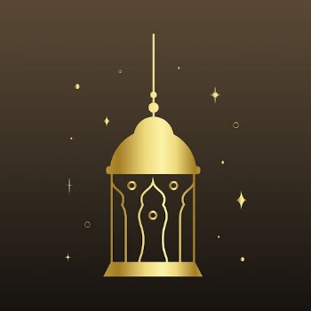Golden Arabic lantern sticker line | Free Vector - rawpixel