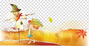 Golden autumn transparent background PNG clipart