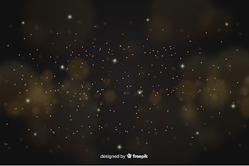Golden background with golden particles Free Vector