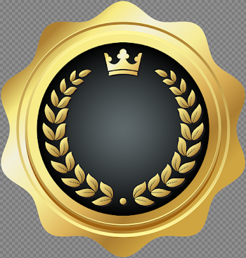 Golden Badge Free PNG Image