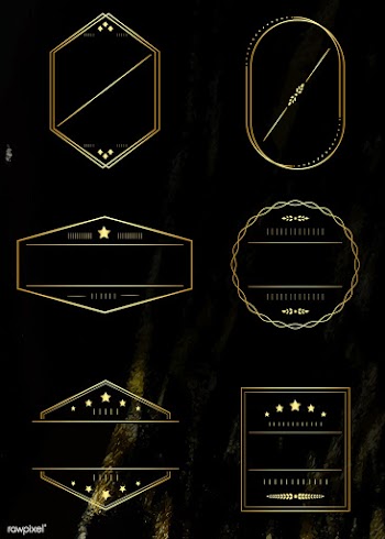 Golden badge set | Free stock vector - 598811