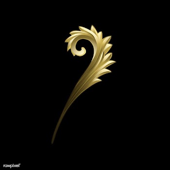 Golden Baroque floral elements vector | Free stock vector - 535396