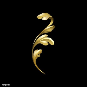 Golden Baroque floral elements vector | Free stock vector - 535405
