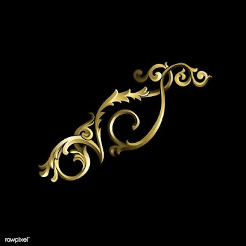 Golden Baroque floral elements vector | Free stock vector - 535422