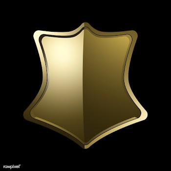 Golden Baroque shield elements vector | Free stock vector - 535407