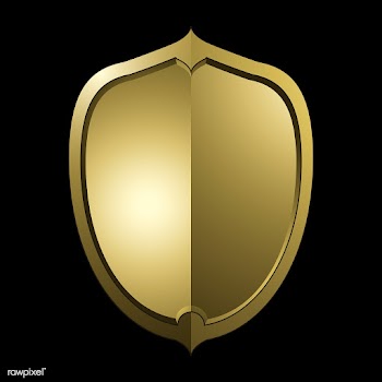 Golden Baroque shield elements vector | Free stock vector - 535415