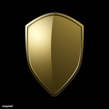 Golden Baroque shield elements vector | Free stock vector - 535417