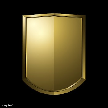 Golden Baroque shield elements vector | Free stock vector - 535418