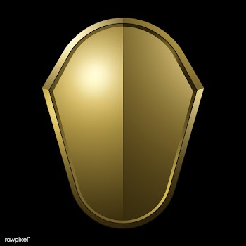 Golden Baroque shield elements vector | Free stock vector - 535430